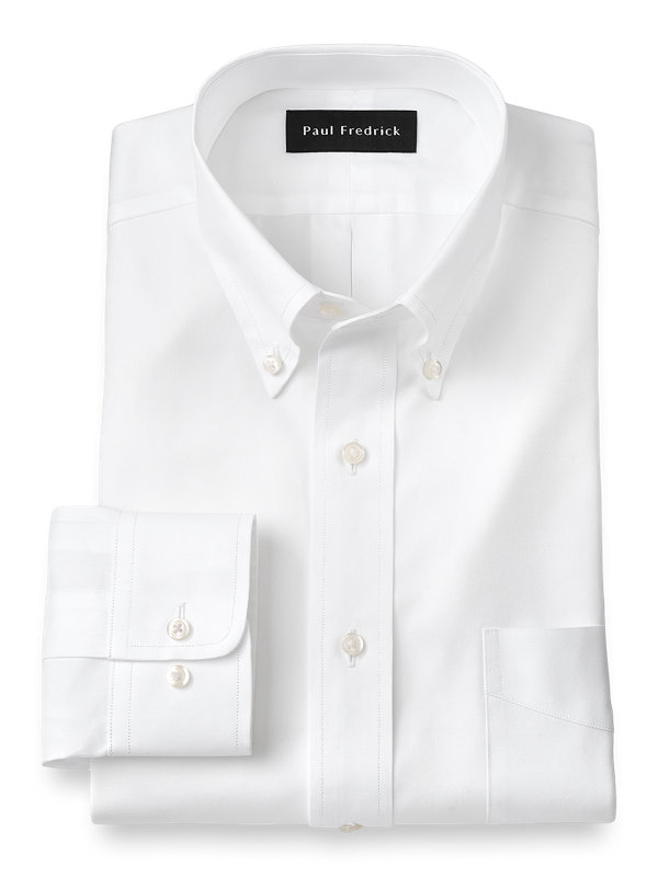 Superfine Egyptian Cotton Solid Color Button Down Collar Dress Shirt