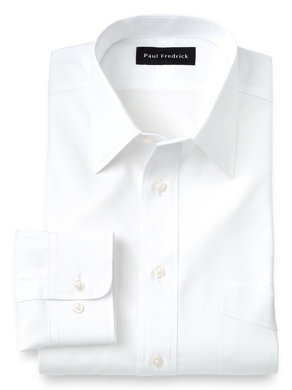 Slim Fit Impeccable Non-Iron Cotton Pinpoint Straight Collar Dress Shirt