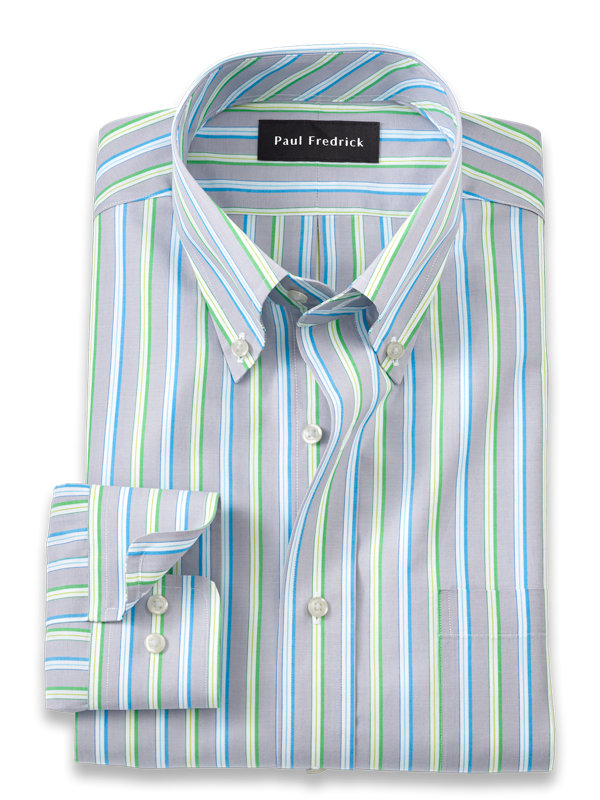 Pure Cotton Stripe Dress Shirt