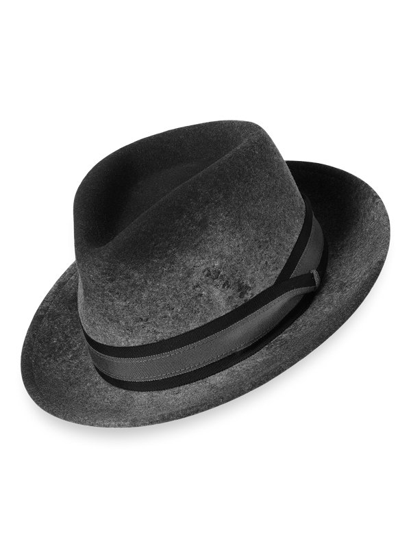 Wool Two-tone Fedora with Ribbon Band