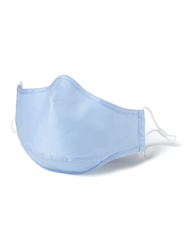 Cotton Twill Sky Blue Face Mask
