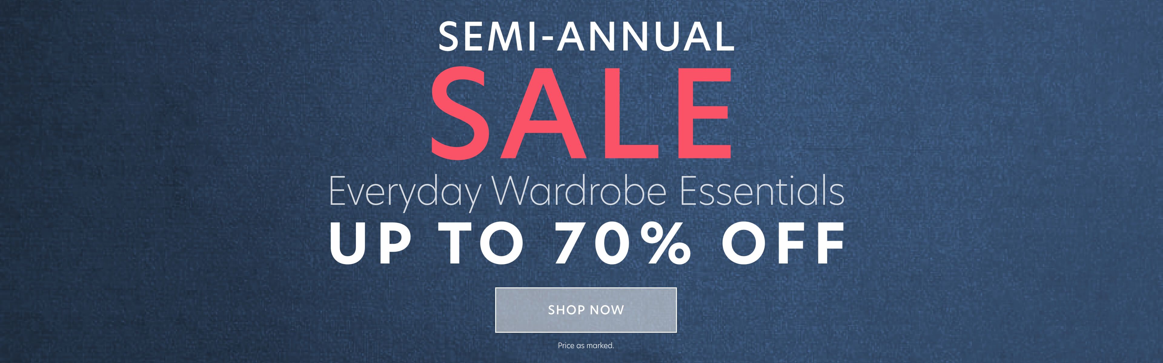 70% off Select styles