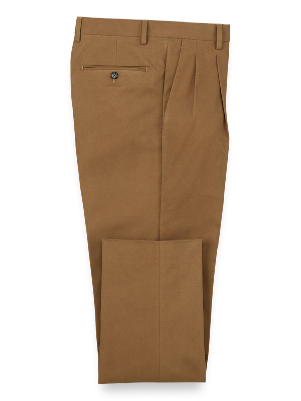 Brushed Twill Pleated Pants
