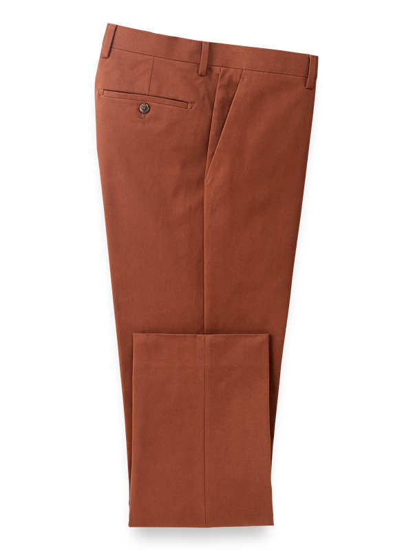 Brushed Twill Flat Front Pants