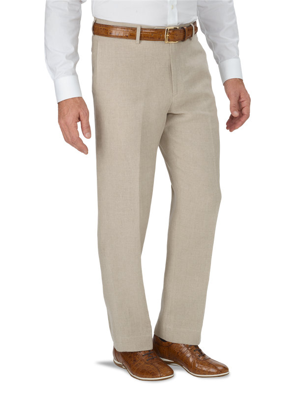 Linen Flat Front Pant