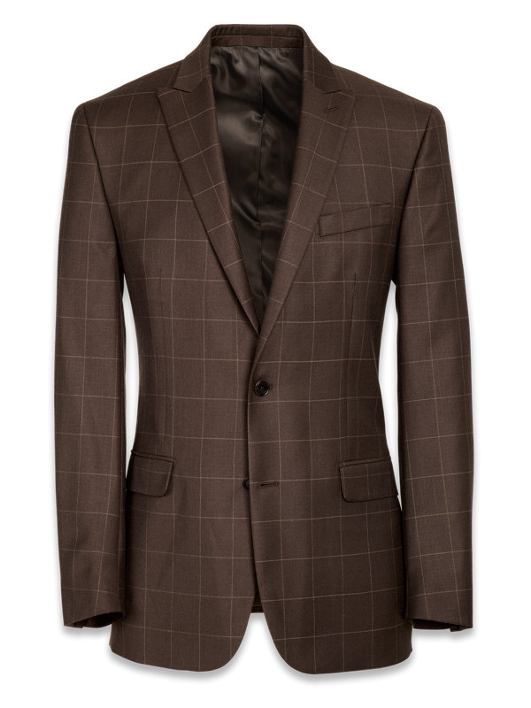 Classic Fit Essential Wool Peak Lapel Side Vents Suit Jacket