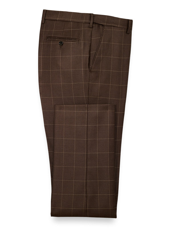 Tailored Fit Essential Wool Flat Front Pants