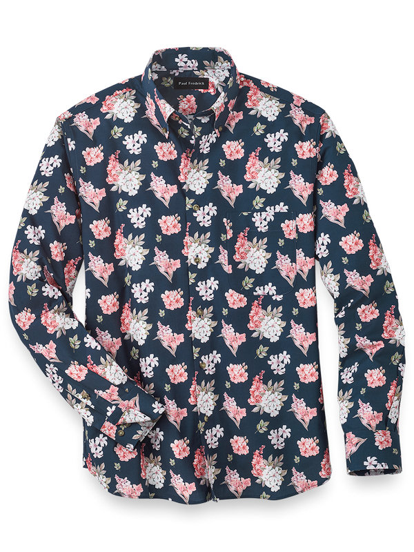 Easy Care Cotton Floral Casual Shirt