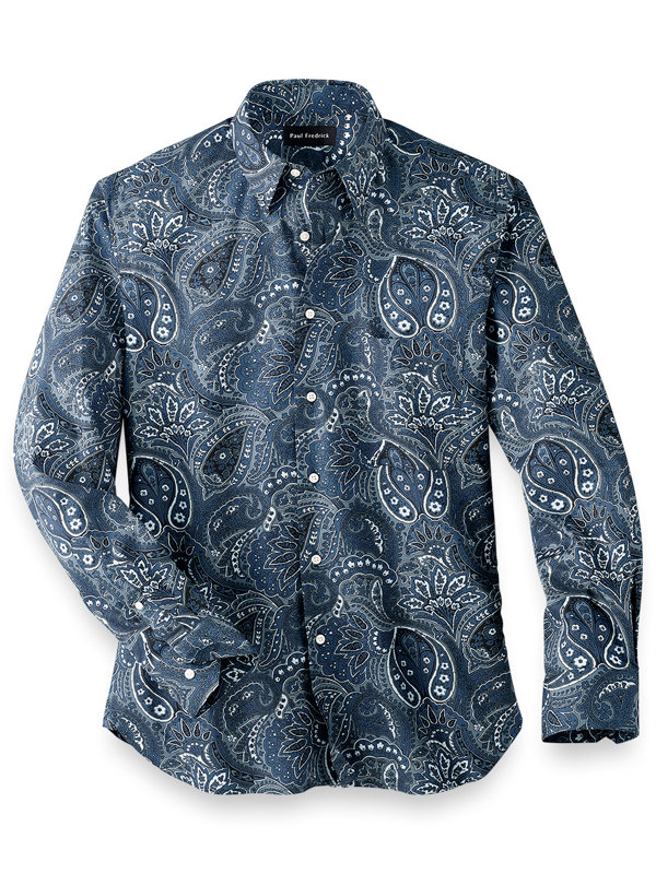 Easy Care Cotton Paisley Casual Shirt