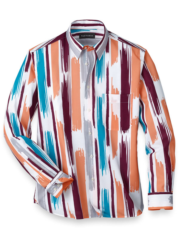 Easy Care Cotton Stripe Casual Shirt