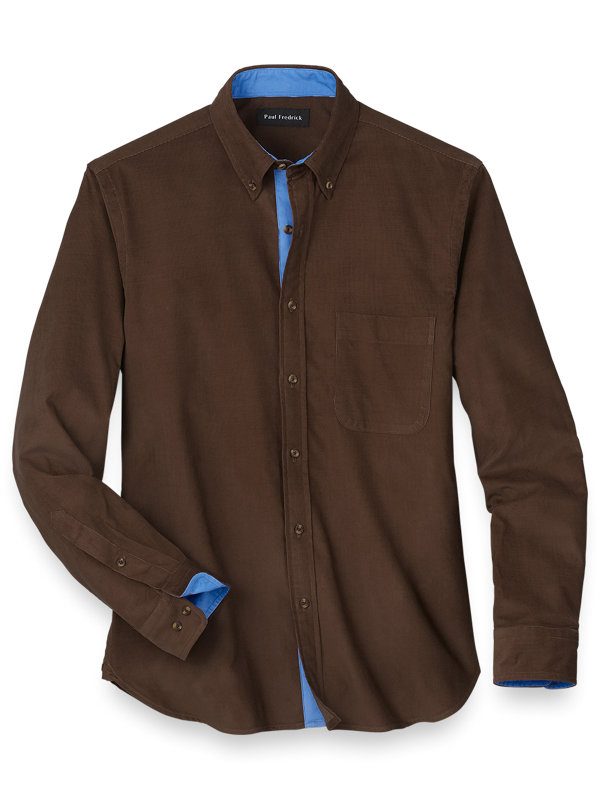 100% Cotton Solid Corduroy Casual Shirt