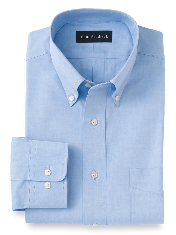 Men's Button Down Collar Shirt UNEEK Pinpoint Oxford Full Sleeve Formal Office 