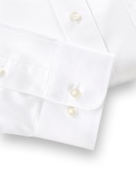 Pure Cotton Pinpoint Solid Color Snap Tab Collar Dress Shirt | Paul ...