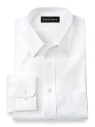 Cotton Pinpoint Oxford Straight Collar Dress Shirt | Paul Fredrick