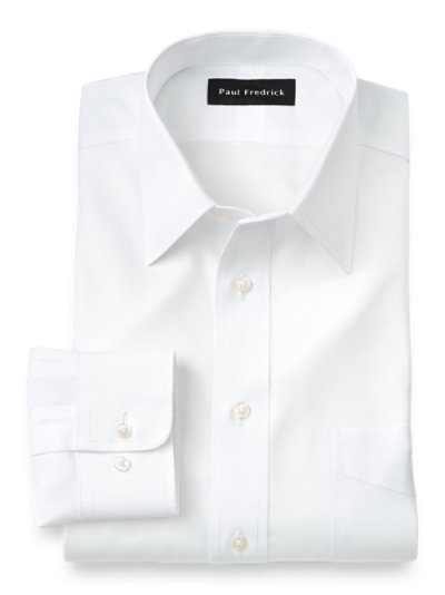 Paul Fredrick Mens Tailored Fit Impeccable Non-Iron Royal Oxford Dress Shirt