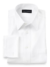 Blue White Stripe Classic Fit Non-Iron Formal Shirt With White Collar &  Cuffs - Double Cuff