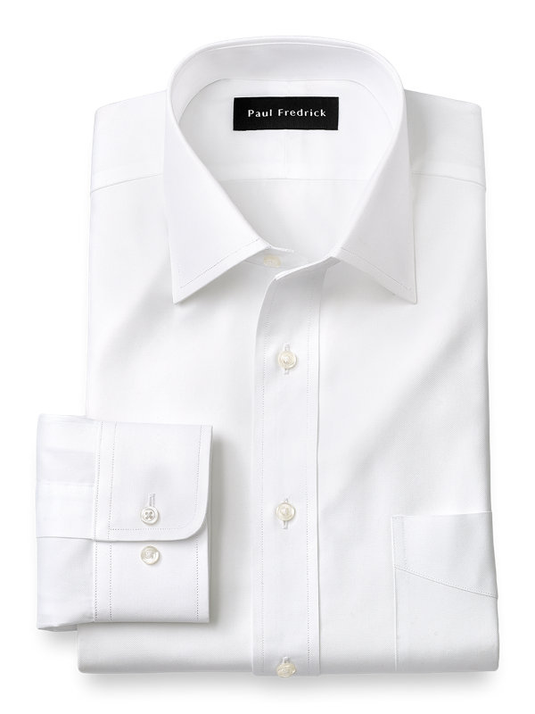 Superfine Egyptian Cotton Solid Color Spread Collar Dress Shirt | Paul ...