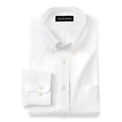 Slim Fit Pure Cotton Pinpoint Solid Color Button Down Collar Dress Shirt