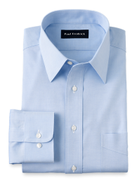 Non-iron Cotton Windowpane Dress Shirt With Contrast Trim – Paul