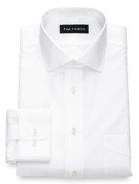 white spread collar dress shirt