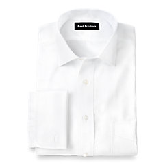 Slim Fit Non-Iron Cotton Pinpoint Spread Collar French Cuff Dress Shirt