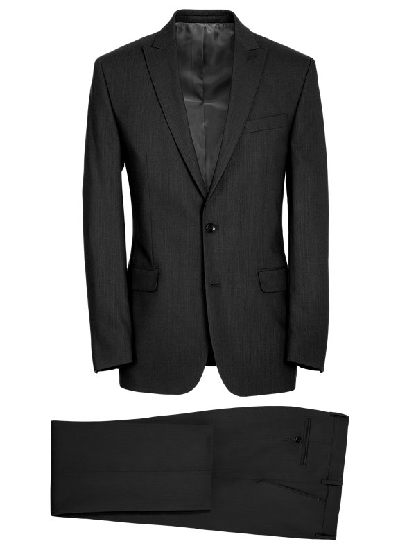 Tailored Fit Essential Wool Peak Lapel Suit