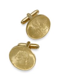 Genuine Italian 20 Lire Coin Cufflinks Paul Fredrick