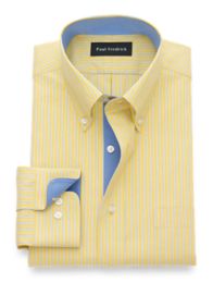 mens yellow striped dress shirt