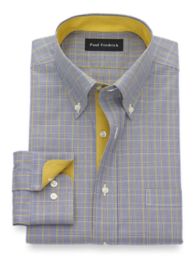 yellow checkered dress shirt