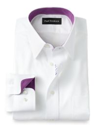 Non-iron Cotton Solid Dress Shirt With Contrast Trim – Paul Fredrick