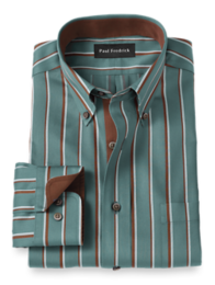 Men's Non-Iron Traditional Fit Bengal Stripe Dress Shirt