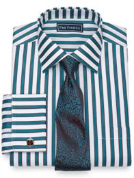 Cotton Shadow Stripe Dress Shirt Paul Fredrick