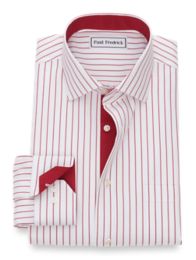 mens pink striped dress shirt