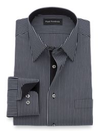 Black Stripe Clearance Dress Shirts 