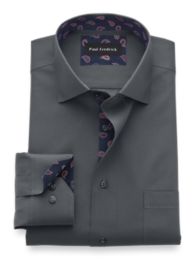 grey slim fit dress shirt