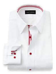 Black Square Fine Counts Cotton Custom Monogrammed Dress Shirt (#172nv)