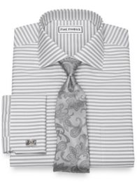 NonIron Cotton Horizontal Stripe Dress Shirt Paul Fredrick