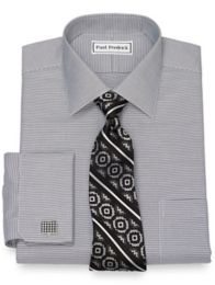 NonIron Cotton Horizontal Stripe Dress Shirt Paul Fredrick