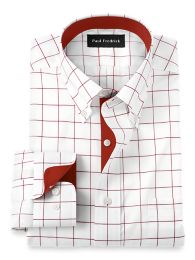 Windowpane dress hot sale shirt