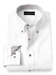 Men's White Button Up Collar Dress Shirt