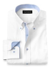 White button down shirt for men