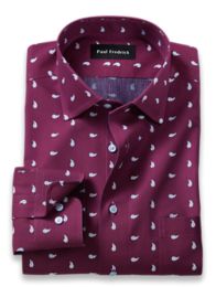 Slim Fit NonIron Paisley Print Dress Shirt Paul Fredrick