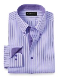 Men's purple sale striped dress shirt