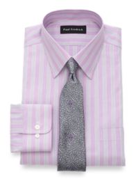 purple striped dress shirt