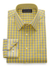 large windowpane dress shirt