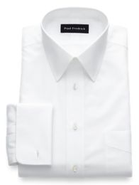 Tailored Fit NonIron Cotton Broadcloth Straight Collar French Cuff