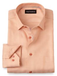 mens light orange dress shirt