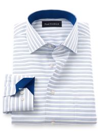 Horizontal Striped Dress Shirt