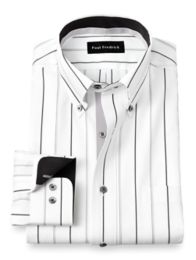 Black white hotsell striped dress shirt