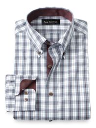 Men's Button Down Plaid Collar Dress Shirts